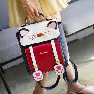 Cartoon Color-block Backpack
