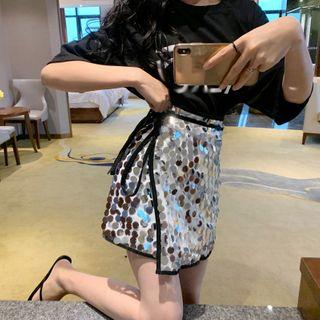 Sequin Mini A-line Skirt