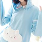 Cat Sweatshirt With Detachable Hood