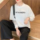 Mock Two-piece Long Sleeve Lace T-shirt