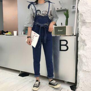 Shoulder-tie Slim Fit Dungaree