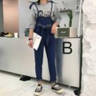 Shoulder-tie Slim Fit Dungaree