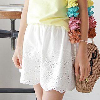 Family Matching Eyelet-lace Shorts