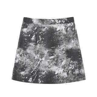 Marble Print A-line Skirt As Shown In Figure - One Size