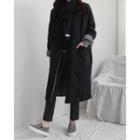 Open-front Padded Long Coat
