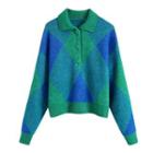 Argyle Long Sleeve Sweater