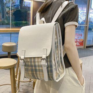 Plaid Flap Lightweight Backpack