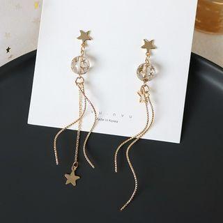 Star Asymmetrical Fringed Earring