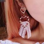 Rhinestone Lace Drop Earrings
