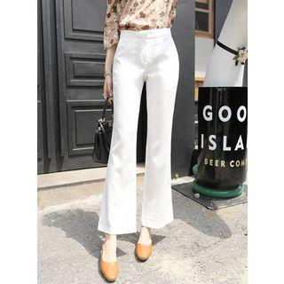 Flat-front Semi Boot-cut Pants