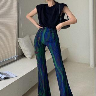 Tank Top / Holographic Boot Cut Pants