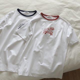 Sheep Printed Short-sleeve T-shirt