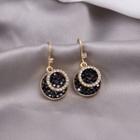 Rhinestone Disc Earring 1 Pair - E2934 - As Shown In Figure - One Size