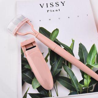 Set: Eyelash Comb + Eyelash Curler Eyelash Comb + Eyelash Curler - Pink - One Size