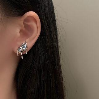 Moonstone Alloy Earring 1 Pair - Earrings - Silver - One Size