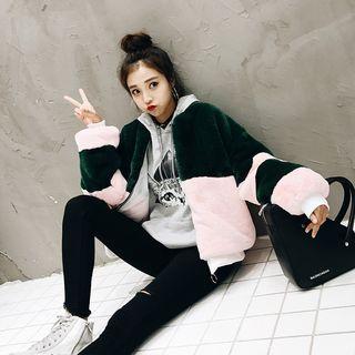 Color-block Fleece Jacket