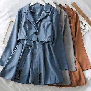 Set: Cropped Blazer + Asymmetric Sleeveless Dress