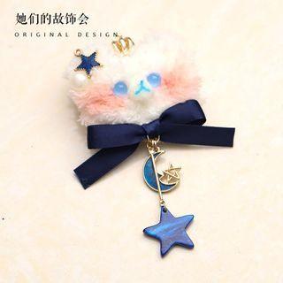 Bear Chenille Hair Clip / Brooch