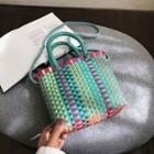 Straw Tote Bag Green - One Size