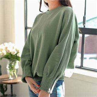 Pintuck-sleeve Pullover