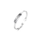 925 Sterling Silver Simple Fashion Always Geometric Adjustable Open Ring Silver - One Size