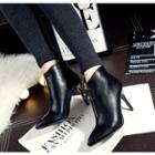 Pointed Zip High-heel Ankle Boots