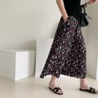 Crystal-pleat Floral Culottes