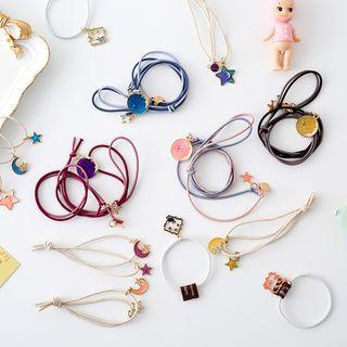 Set Of 5: Star Accent Hair Tie