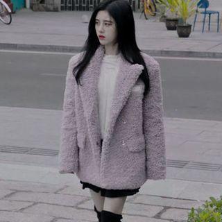 Fluffy Snap Button Jacket