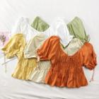 Ribbon U-neck Top