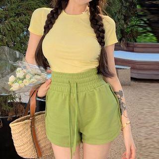 Short-sleeve Plain T-shirt / Sweatshorts