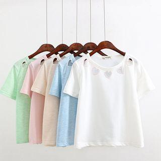 Cutout Heart Pullover