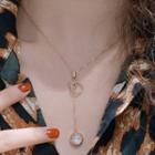 Pendant Necklace Double-sided - Rose Gold - One Size