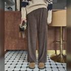 Crinkled Velour Wide-leg Pants