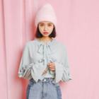 Bow-accent Bell-sleeve Shirt