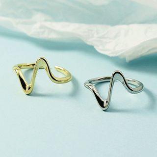 Wavy Alloy Open Ring