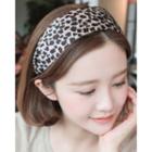 Leopard Wide Fluffy Hair Band
