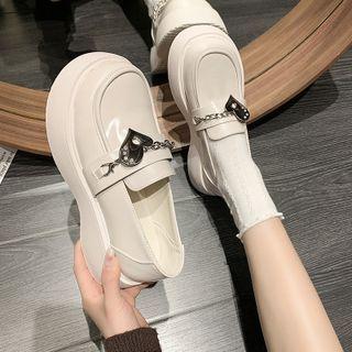 Platform Embellished Loafers
