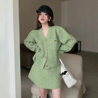 Mini A-line Skirt Skirt - Green - One Size