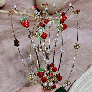 Alloy Fruit Faux Pearl Headband