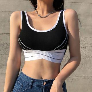 Two-tone Crop Tank Top