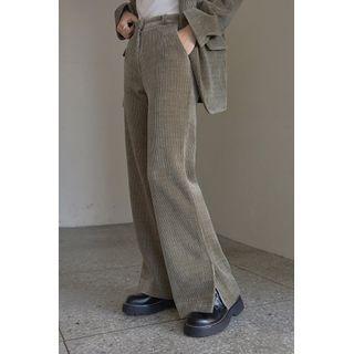 Corduroy Wide-leg Dress Pants