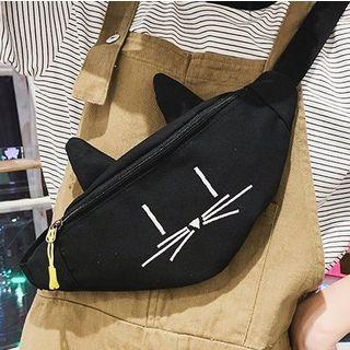 Cat Canvas Waist Bag