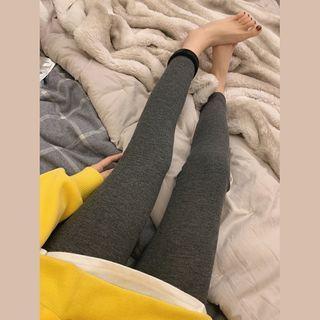 Set Of 2: Fleece Lined Knit Leggings