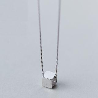 925 Sterling Silver Cubic Pendant Necklace