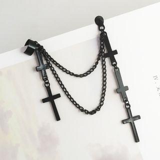 Alloy Cross Chained Dangle Earring