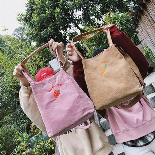 Corduroy Fruit Shopper Bag