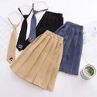Set: Pleated Skirt + Neck Tie