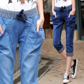 Panel Capri Jeans