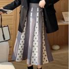 Dotted Knit A-line Skirt
